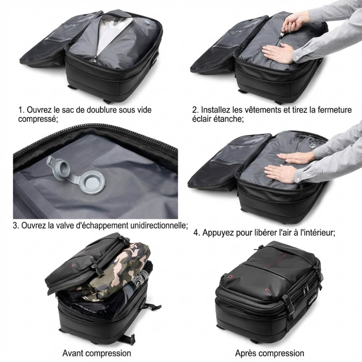 Sac à dos de compression